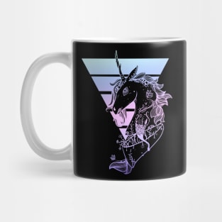 Strange Unicorn Illustration, Pastel Goth Version Mug